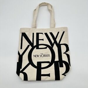 The New Yorker Magazine Classic Canvas Tote Bag Indie Minimalist NYC Grocery